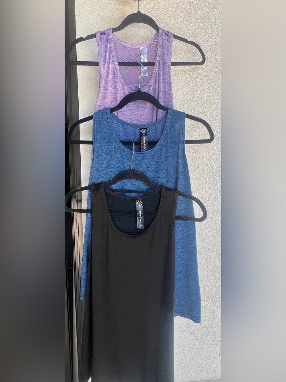 Essentials Women's Tank Tops - Set of 3 Purple, Blue & Black